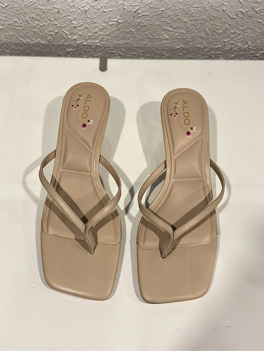 ALDO Jump Kitten Heeled Thong Sandal Sandals Beige